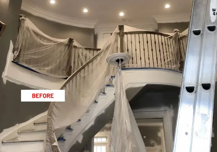 Living room before interior painting